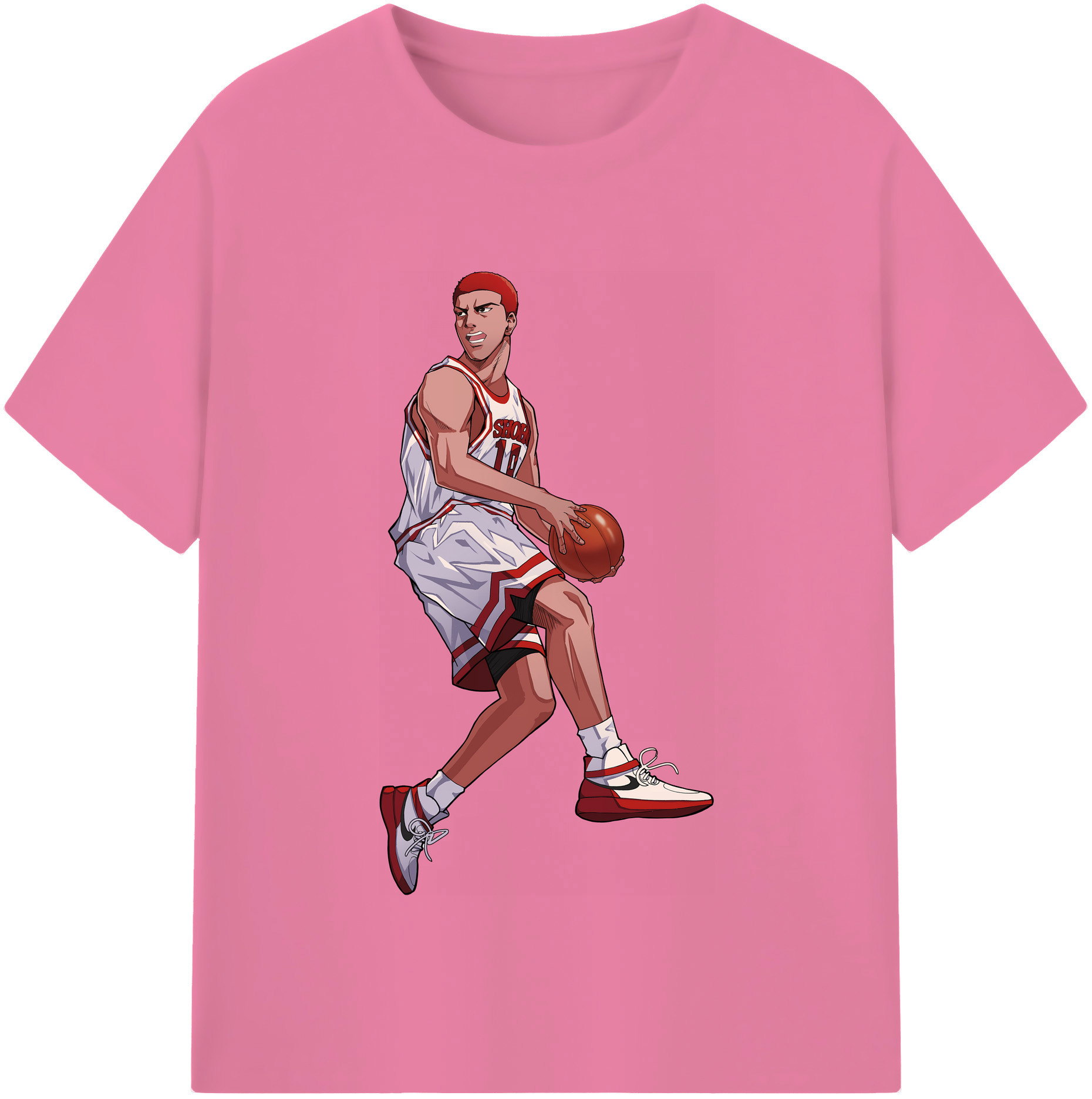 SLAM DUNK／スラムダンク 綿100％半袖Tシャツ（フロントプリント）